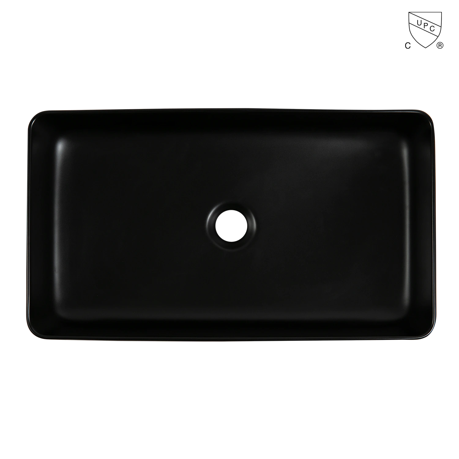 modern black vessel sink, matte black rectangle vessel sink MC-1632